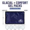 Glacial Comfort Large Gel Ice Pack for Injuries Reusable - (15" x 11") Cold Pads for Back Pain, Hip, Knee, Shoulder, Muscle Strains, Migraine & Postpartum Recovery, Flex Technology - Compression Pad. view 3