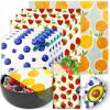 Reusable Beeswax Wrap - 9 Pack, Beeswax Wraps for Food, Eco-Friendly Beeswax Food Wrap, Organic, Sustainable, Biodegradable, Zero Waste, Plastic-Free Food Storage (Orange | Strawberry | Blueberry) view 1