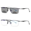 Transition Photochromic Bifocal Reading Glasses Men half frame Hyperopia Eyeglasses Women Presbyopic Reader Sunglasses (black, 3, multiplier_x) view 1