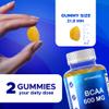 Vitamatic BCAA Gummies - Branch Chain Amino Acid Supplements - Peach Flavor - 600mg per Serving - 60 Vegan Pectin Based Gummies (1 Bottle) view 3