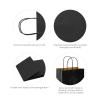 COGLARING 100Pcs Black Gift Bags with Handles - 11x5.9x11 Inch Kraft Paper Bags for Parties, Shopping, Grocery & Takeout - Bulk Black Paper Gift Bags view 3
