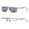 Transition Photochromic Bifocal Reading Glasses Men half frame Hyperopia Eyeglasses Women Presbyopic Reader Sunglasses (blue, 3, multiplier_x) view 1