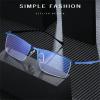 Transition Photochromic Bifocal Reading Glasses Men half frame Hyperopia Eyeglasses Women Presbyopic Reader Sunglasses (blue, 3, multiplier_x) view 3