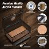 Scotte Acrylic Humidor - Cigar Box With Hygrometer, Humidifier & Accessories (Grey, Holds 20 Cigars) view 2