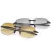 2 Pairs Rimless Bifocal Reading Sunglasses UV400 Protection Sports Outdoor Unisex Sun Readers Blue Light Blocking Glasses for Men Women Driving Safety Eyeglasses Tinted Lens Shades Anti Glare Eyewear view 1