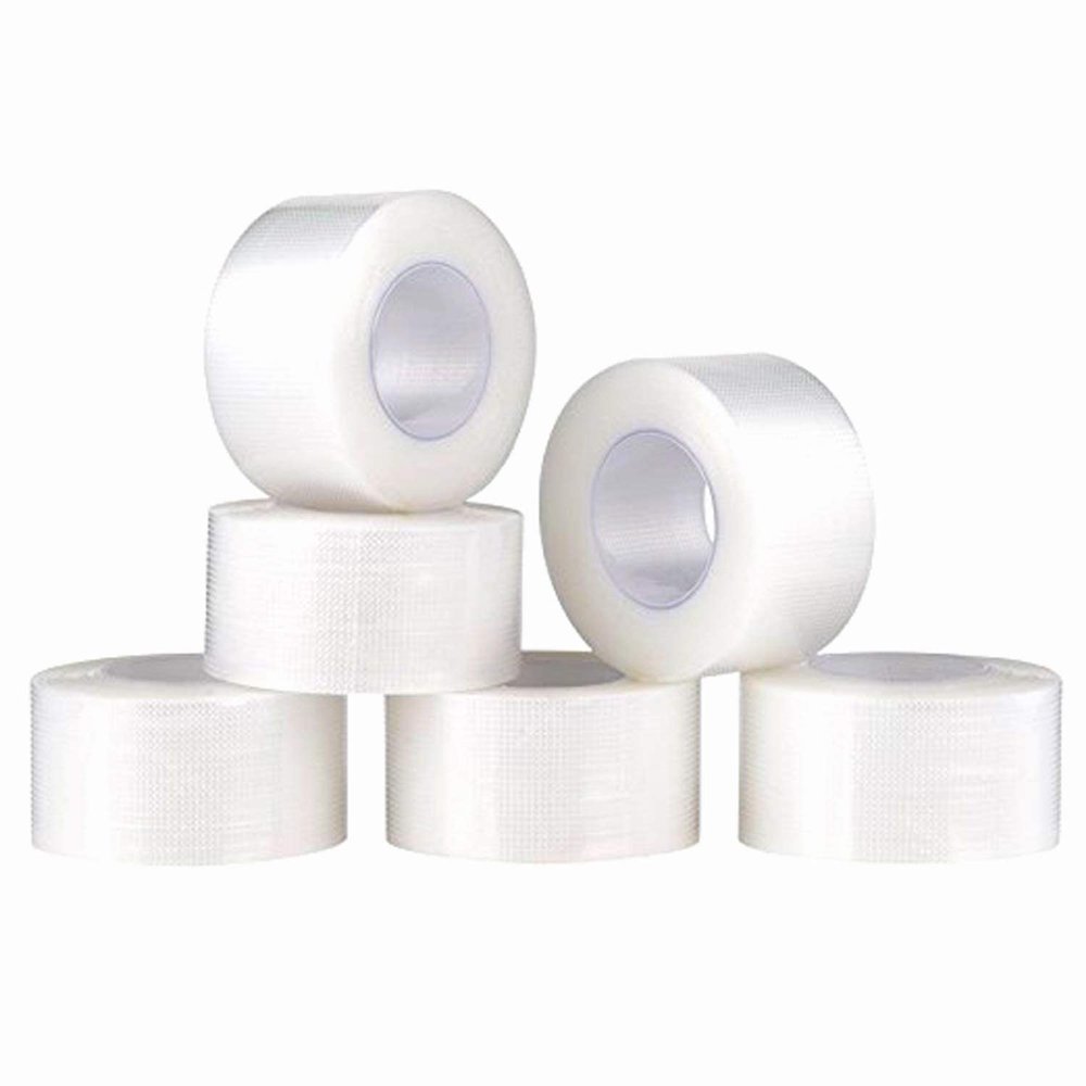 6 Rolls Micropore Adhesive Tape, Clear Medical Tape Breathable Eyelash Extension Tape, 1 Inch Wide, 10 Yard Each Roll