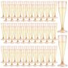 150 Pcs Rose Gold Champagne Flutes 4.5 oz Glitter Plastic Champagne Glasses Disposable Champagne Cups for Party Wedding Bridal Shower Bachelorette Party Mimosa Bar Supplies view 1