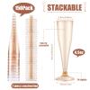 150 Pcs Rose Gold Champagne Flutes 4.5 oz Glitter Plastic Champagne Glasses Disposable Champagne Cups for Party Wedding Bridal Shower Bachelorette Party Mimosa Bar Supplies view 2