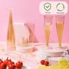 150 Pcs Rose Gold Champagne Flutes 4.5 oz Glitter Plastic Champagne Glasses Disposable Champagne Cups for Party Wedding Bridal Shower Bachelorette Party Mimosa Bar Supplies view 3