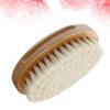 Healifty 3pcs Comfortable Shampoo Brush Natural Wool Bath Shower Brush for Gentle Hair Cleaning Scalp Care Ergonomic Design for Easy Use Safe for Sensitive Khaki view 4