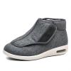 FZYUAN Extra Wide Winter Diabetic Slippers, Unisex Diabetic Walking Shoes for Swollen Feet, Ajustable Non-Slip Orthopedic Slippers Elderly Warm Arthritis Swollen Feet Shoes,Gray,women 10/men 7.5 view 1