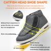 FZYUAN Extra Wide Winter Diabetic Slippers, Unisex Diabetic Walking Shoes for Swollen Feet, Ajustable Non-Slip Orthopedic Slippers Elderly Warm Arthritis Swollen Feet Shoes,Gray,women 10/men 7.5 view 4