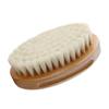 Healifty 2pcs Comfortable Oval Wool Brush for Hair Cleaning and Bathing Natural Wool Hairdressing Tool for Gentle Scalp and Detangling Soft Khaki view 2