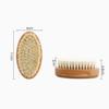 Healifty 2pcs Comfortable Oval Wool Brush for Hair Cleaning and Bathing Natural Wool Hairdressing Tool for Gentle Scalp and Detangling Soft Khaki view 3