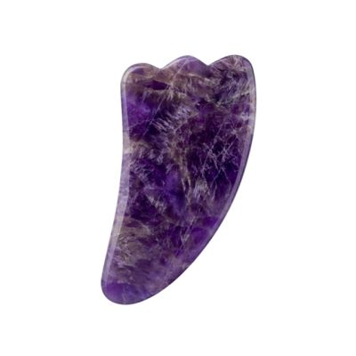 Natural Amethyst Roller Massager Jade Massage Roller Gouache Guasha Stone Scraping Crystal Jade Roller Set,Gua Sha B