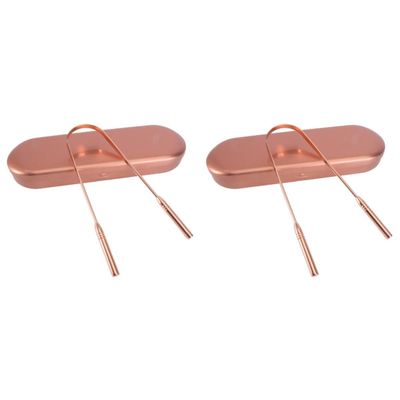 Healifty 2pcs Scraper Cleaner Oral Brush for Cleaning and Fresh to Clean Includes Packing Box for Travel