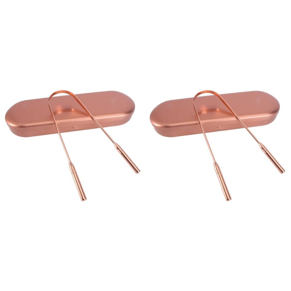 Healifty 2pcs Scraper Cleaner Oral Brush for Cleaning and Fresh to Clean Includes Packing Box for Travel