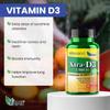 America Medic & Science Xtra D3 Vitamin D 5,000 IU (125 mcg)Cholecalciferol Supplement for Men & Women(180Easy to Swallow Softgels) 3pack|Best for Bone,Heart Health,Immune System Support,Lung Function view 2