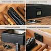 CASE ELEGANCE MAG Cigar Humidor, Glass Top with Magnetic Seal, Storage for 20-30 Cigars, Matte Black with Custom Polished Black Hardware, Digital Hygrometer, Spanish Cedar, New Hydro Channel view 3