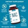 NAC Supplement (N-Acetyl Cysteine) - 1000 mg-Antioxidant Support - Promotes Liver Health and Detoxification - Boosts Lung and Immune Health - Vegetable Capsules - 120 Count - 60 Servings view 2