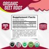 Organic Beet Root Powder Tablets - 2040mg Natural Nitric Oxide Beets to Support, Energy, Black Pepper Better Absorption, Non-GMO, for Men Women, 90 Tablets view 2