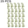 25/50PCS Mini Clothes Hanger for Closet Connector Hooks Cascading Plastic Wardrobe Coat Organizer Rack Holder Space Saving (25PCS Green) view 2