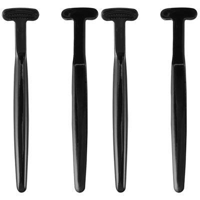 Healifty 4pcs Charcoal Tongue Brush Cleaner Ergonomic Oral Scraper for to Use Removes Buildup for Daily Oral Care Black