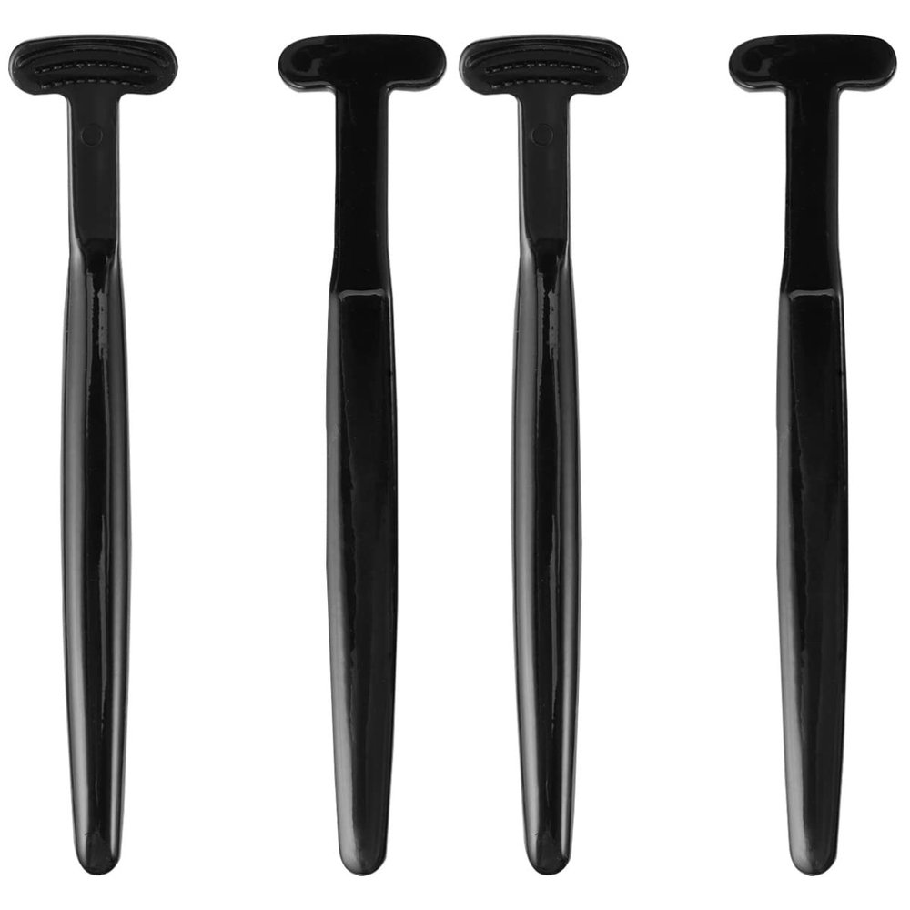 Healifty 4pcs Charcoal Tongue Brush Cleaner Ergonomic Oral Scraper for to Use Removes Buildup for Daily Oral Care Black