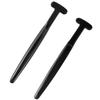 Healifty 4pcs Charcoal Tongue Brush Cleaner Ergonomic Oral Scraper for to Use Removes Buildup for Daily Oral Care Black view 4