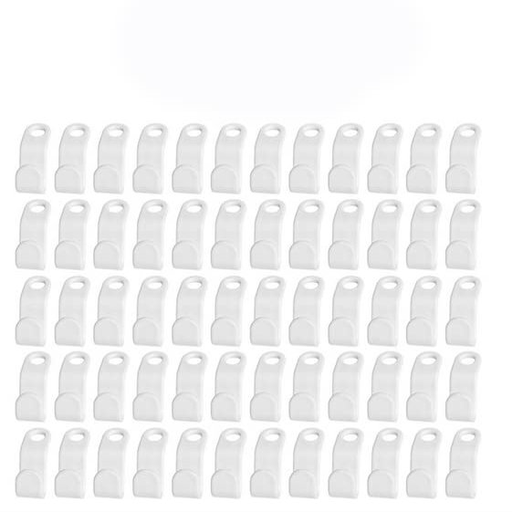 60/30 PCS Mini Clothes Hanger Connector Hooks Plastic Cascading Organizer Rack Space Saving for Closet (White(60 PCS))