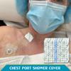 50 Pcs Waterproof Shower Protector Bandage 4x4 inch for Chest Chemo Dialysis Catheter Shower Cover Hemodialysis Port Surgery Incisions Bath Guard Patch Transparent Film Clear Adhesive Wounds Dressing view 2