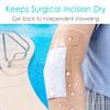 25 Pcs Waterproof Shower Cover 9"x9" with Non-Stick Center Pad for Large Port Surgery Incisions Protector Patch Transparent Film Clear Adhesive Wounds Dressing Bandage Shields view 3