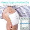 7 Pcs Waterproof Shower Cover 10"x12" with Non-Stick Center Pad for Large Port Surgery Incisions Protector Patch Transparent Film Clear Adhesive Wounds Dressing Bandage Shields view 4
