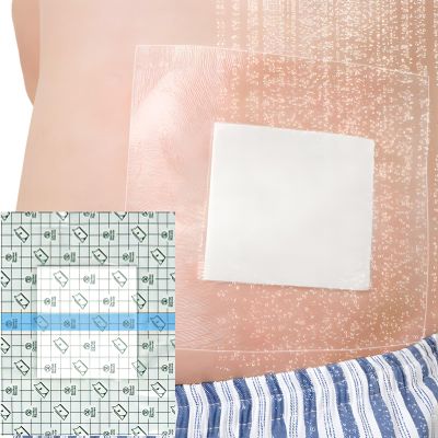 14 Pcs Waterproof Shower Cover 10"x12" with Non-Stick Center Pad for Large Port Surgery Incisions Protector Patch Transparent Film Clear Adhesive Wounds Dressing Bandage Shields