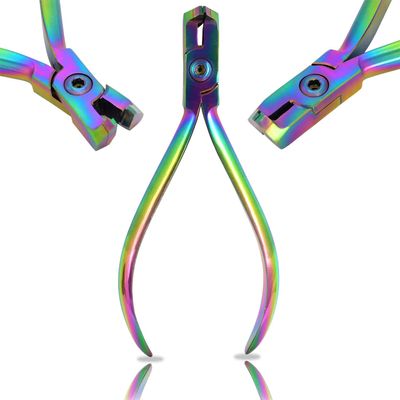 AAProTools Multi Rainbow Color Distal End Cut Plier, Hold & Cut Hard and Soft Wire Orthodontic Cutter Dental Instrument Tool, Braces Removal Tools Tooth Pulling Kit