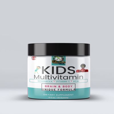 Brain & Body- Kids Multivitamin Gummy 4.3 Infused with Echinacea, Vitamin C & Acai Supports Immune, Energy & Brain Function*+
