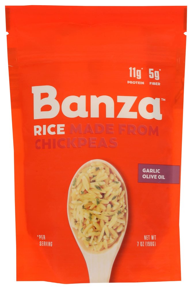 Banza Garlic Olive Oil Chickpea Rice, Gluten Free, 7 Ounces (Pack Of 6)