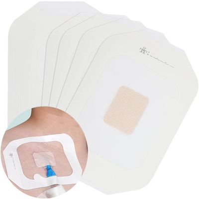 10 Pcs Chemo Port Shower Covers with Non-Stick Center Pad, 4" x 4.75" Waterproof Dialysis Catheter PD Tube Chest Picc Line Transparent Dressing for Peritoneal Dialysis Wounds
