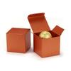 Quotidian Caramel Foldable Small Vintage Italian Pearlescent Paper Glitter Gift Boxes with Lids 2" x 2" x 2" (5 x 5 x 5cm) Pack of 12 - Cookie Bakery Candy Party Wedding Holiday view 1