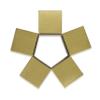 Quotidian Olive Green Foldable Large Vintage Italian Pearlescent Paper Glitter Gift Boxes with Lids 4" x 4" x 4" (10 x 10 x 10cm) Pack of 12 - Cookie Bakery Candy Party Wedding Holiday view 2