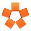 Quotidian Orange Foldable Medium Vintage Italian Pearlescent Paper Glitter Gift Boxes with Lids 3" x 3" x 3" (7.6 x 7.6 x 7.6cm) Pack of 12 - Cookie Bakery Candy Party Wedding Holiday view 2