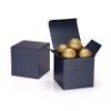 Quotidian Blueberry Foldable Medium Vintage Italian Pearlescent Paper Glitter Gift Boxes with Lids 3" x 3" x 3" (7.6 x 7.6 x 7.6cm) Pack of 12 - Cookie Bakery Candy Party Wedding Holiday view 1