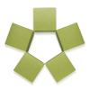 Quotidian Green Tea Foldable Medium Vintage Italian Pearlescent Paper Glitter Gift Boxes with Lids 3" x 3" x 3" (7.6 x 7.6 x 7.6cm) Pack of 12 - Cookie Bakery Candy Party Wedding Holiday view 2