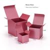 Quotidian White Foldable Small Vintage Italian Pearlescent Paper Glitter Gift Boxes with Lids 2" x 2" x 2" (5 x 5 x 5cm) Pack of 12 - Cookie Bakery Candy Party Wedding Holiday view 3