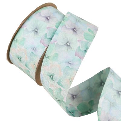 Colorful Gradient Color lace Butterfly Flower Ribbon Hair Accessories DIY Gift Flowers Packaging Material Straw hat Bow Floral Ribbon (Color : Green, Size : 40mm)