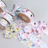 Umbrella ice Cream teapot Printed Ribbon Children's Hair Accessories DIY Handmade Material lace Bow Little Cute Printed Ribbon Tassel (Color : Yellow, Size : 25mm) view 3