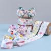 Umbrella ice Cream teapot Printed Ribbon Children's Hair Accessories DIY Handmade Material lace Bow Little Cute Printed Ribbon Tassel (Color : Yellow, Size : 25mm) view 4