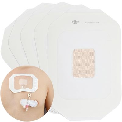 20 Pcs Chemo Port Shower Covers with Non-Stick Center Pad, 4" x 4.75" Waterproof Dialysis Catheter PD Tube Chest Picc Line Transparent Dressing for Peritoneal Dialysis Wounds