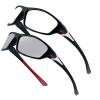COTIA Transition Photochromic Reading Glasses for Men Outdoor Square Sports Presbyopia Reader (black red, 1.75, multiplier_x) view 1