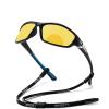 COTIA Night Vision Driving Bifocal Reading Sunglasses Sporty Men's Outdoor Reader Look Far Near Sun Glasses (black blue, 3.25, multiplier_x) view 1